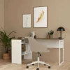 Scrivania Moire, 145x81 h77 cm, Bianco<Dmora Shop