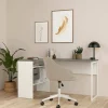 Scrivania Moire, 81x145 h77 cm, Bianco e Grigio<Dmora Clearance