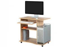 Scrivania Nordenham, Scrittoio multiuso, Tavolo per ufficio porta PC, Piano di lavoro, 80x50 h75 cm,<Dmora Hot
