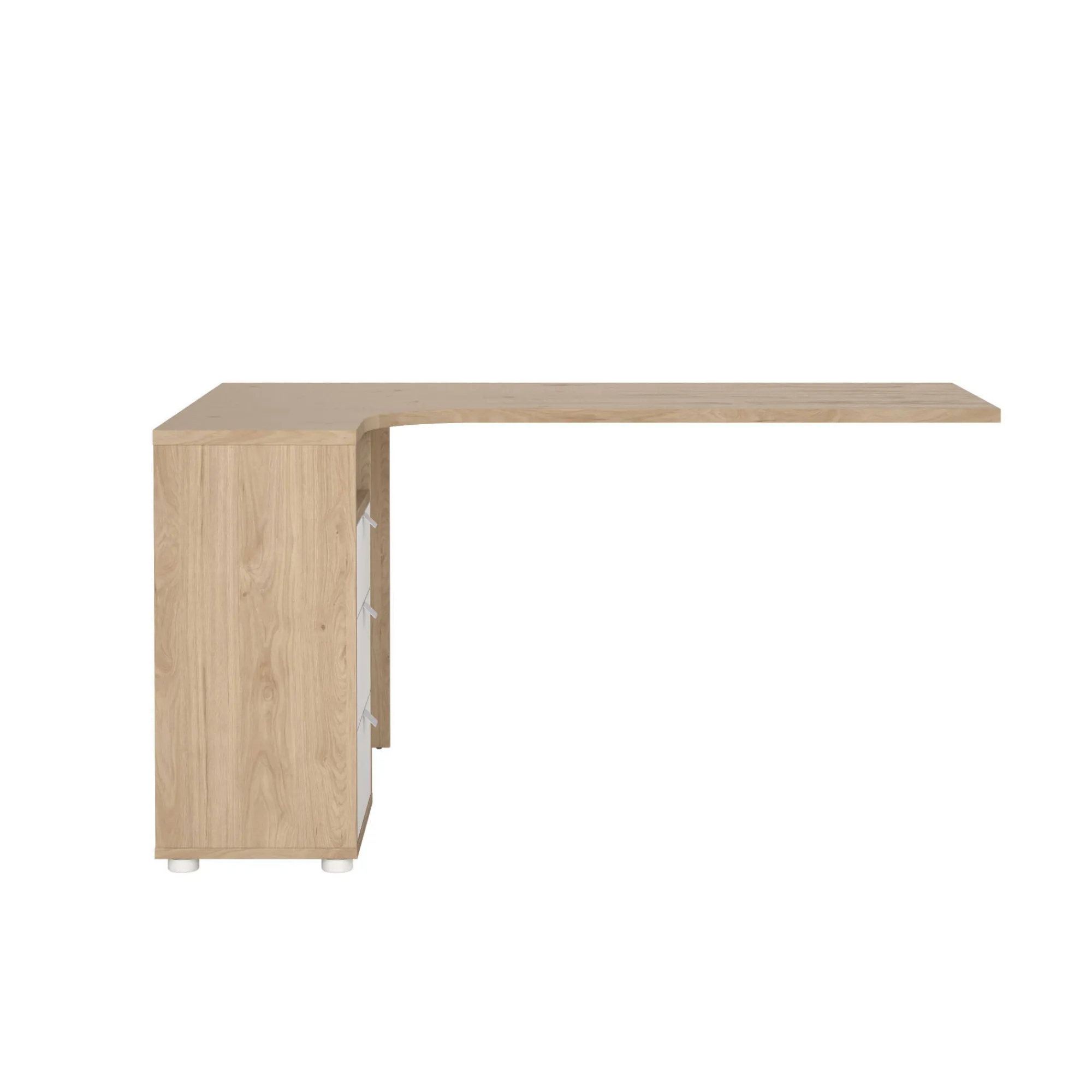 Scrivania Peipah, 100x150 h76 cm, Rovere e Bianco<Dmora Clearance