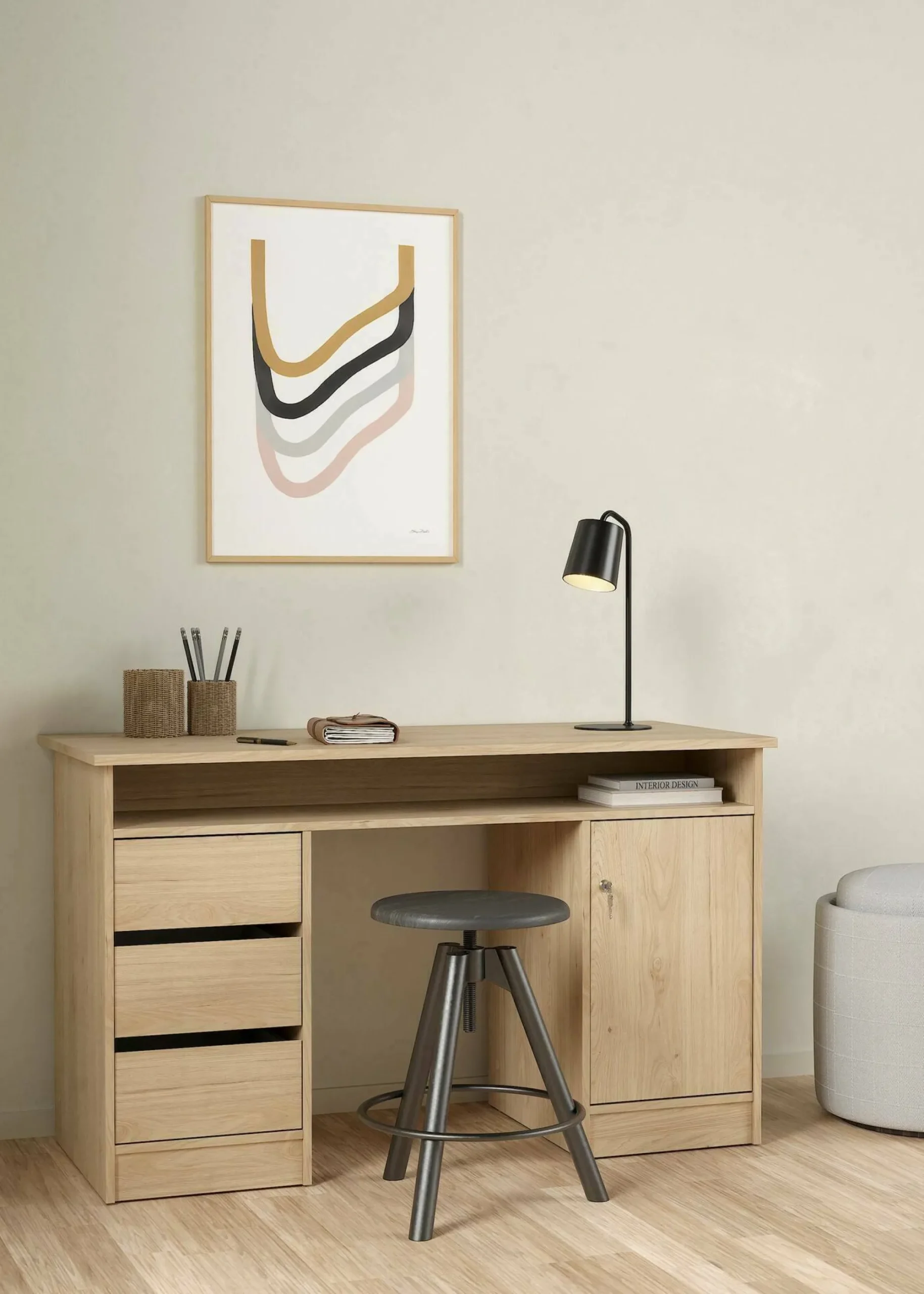 Scrivania Shanshan, 55x126 h76 cm,<Dmora Best Sale