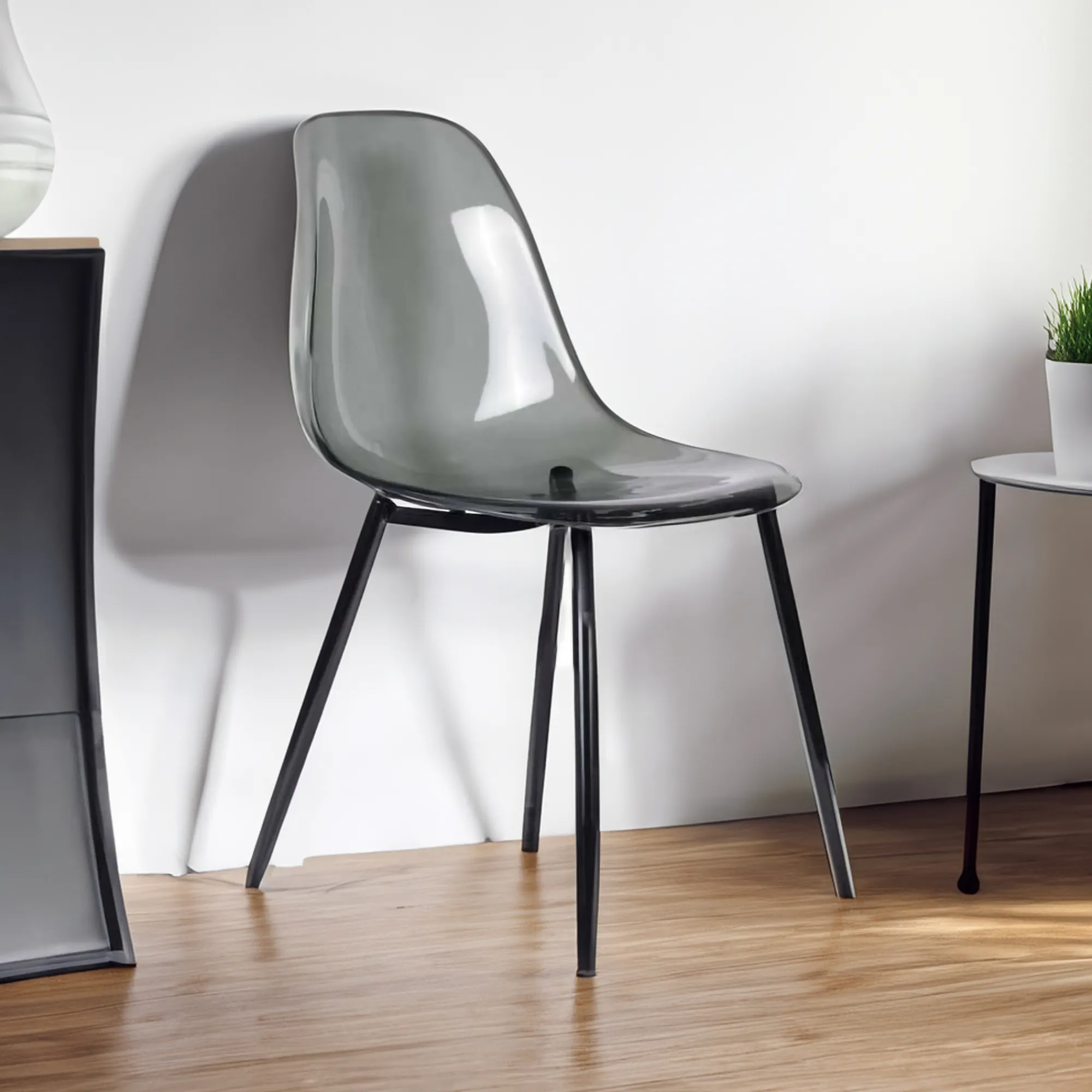 Sedia Amstrong, 53x46h81 cm, Fumé<Dmora Shop