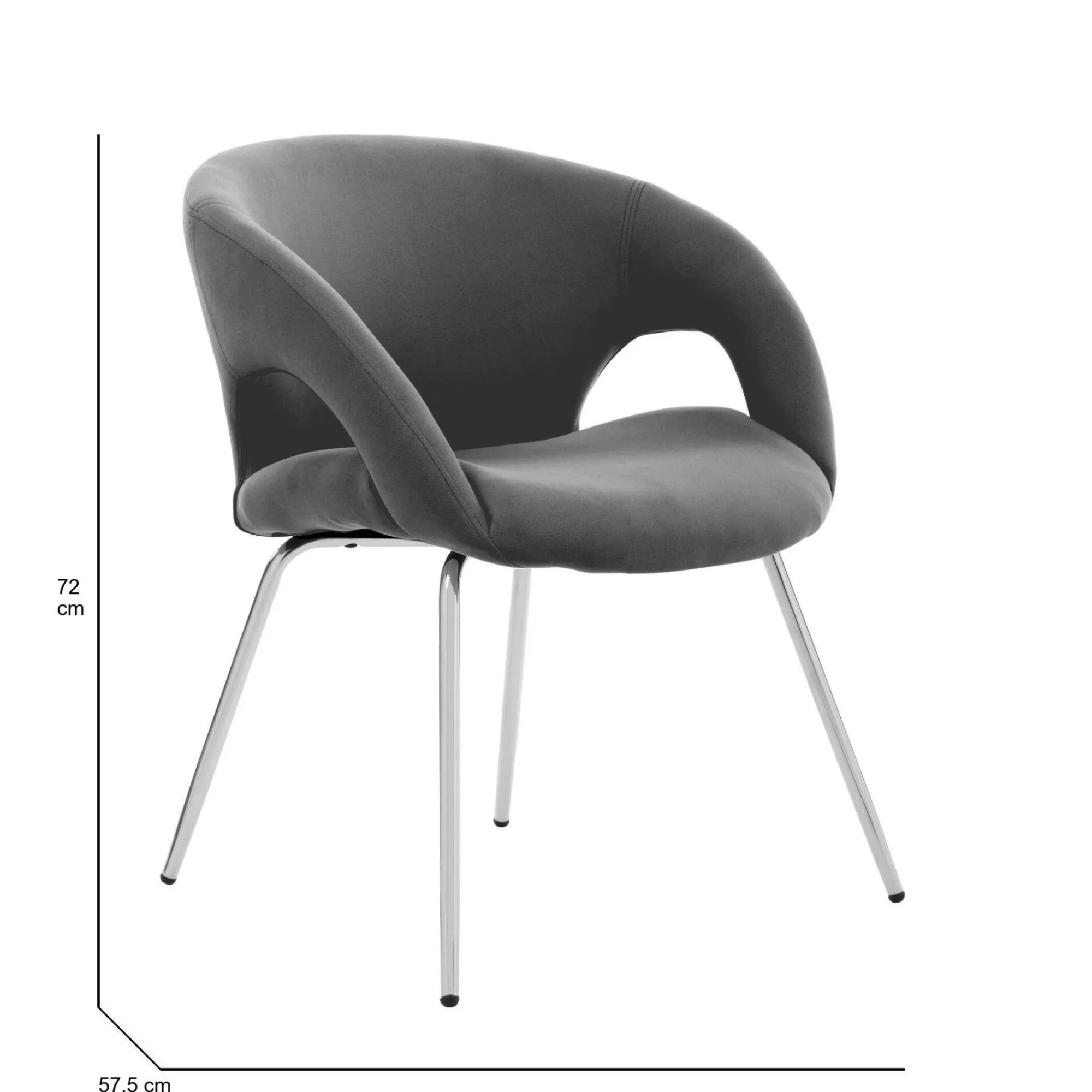 Sedia Arturo, 58x59h72 cm,<Dmora Sale