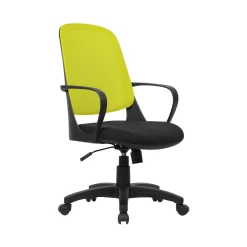 Sedia con ruote Arcola, 61x60h99/108 cm, Nero e Giallo<Dmora Online