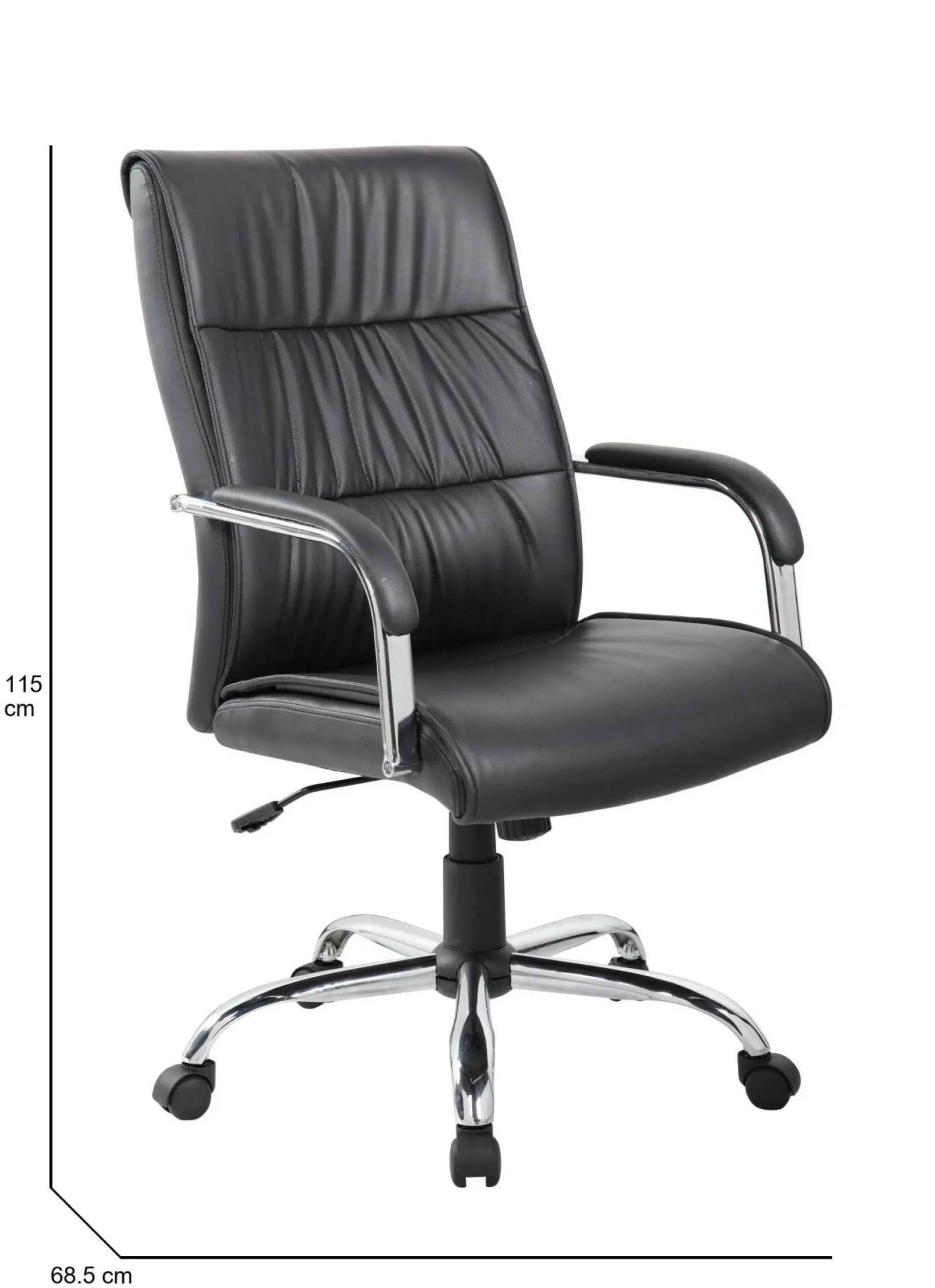 Sedia con ruote Bangkok, 69x60h105/115 cm,<Dmora Discount