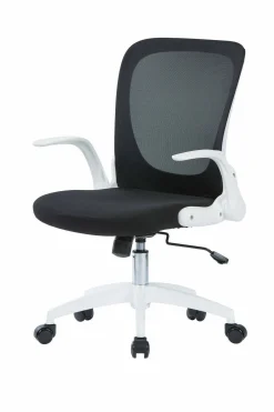 Sedia con ruote Baschi, 60x59h86/96 cm, Nero e Bianco<Dmora Best