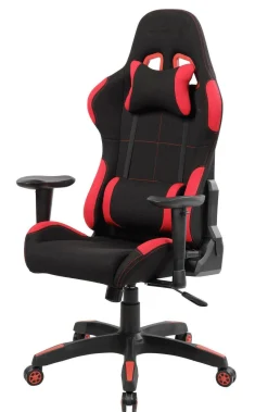 Sedia con ruote Daren, 57x72h124/134 cm, Nero e Rosso<Dmora Best Sale