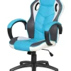 Sedia con ruote Darlanc, 66x61h104/114 cm, Azzurro e Bianco<Dmora Outlet