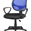 Sedia con ruote Ddjidj, 56x57h88/100 cm, Nero e Blu<Dmora Best Sale