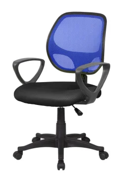 Sedia con ruote Ddjidj, 56x57h88/100 cm, Nero e Blu<Dmora Best Sale