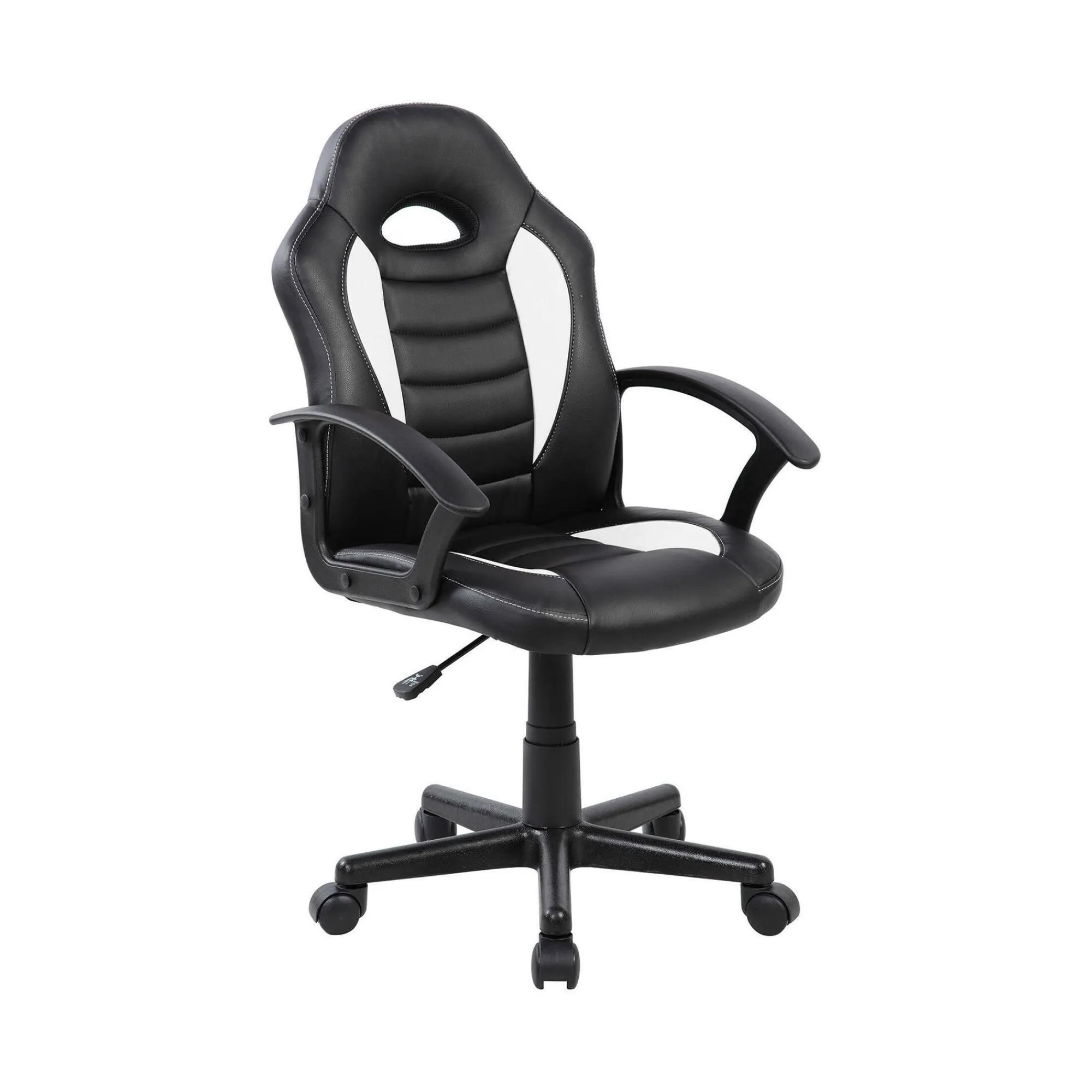 Sedia con ruote Dfaraon, 56x55h89/100 cm, Nero e Bianco<Dmora Fashion
