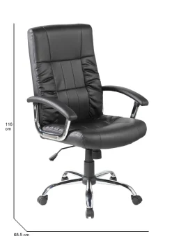 Sedia con ruote Dhongl, 69x64h106/116 cm,<Dmora New