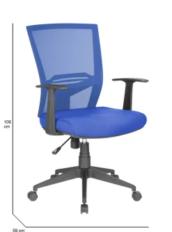 Sedia con ruote Dlom, 59x64h96/106 cm,<Dmora Cheap