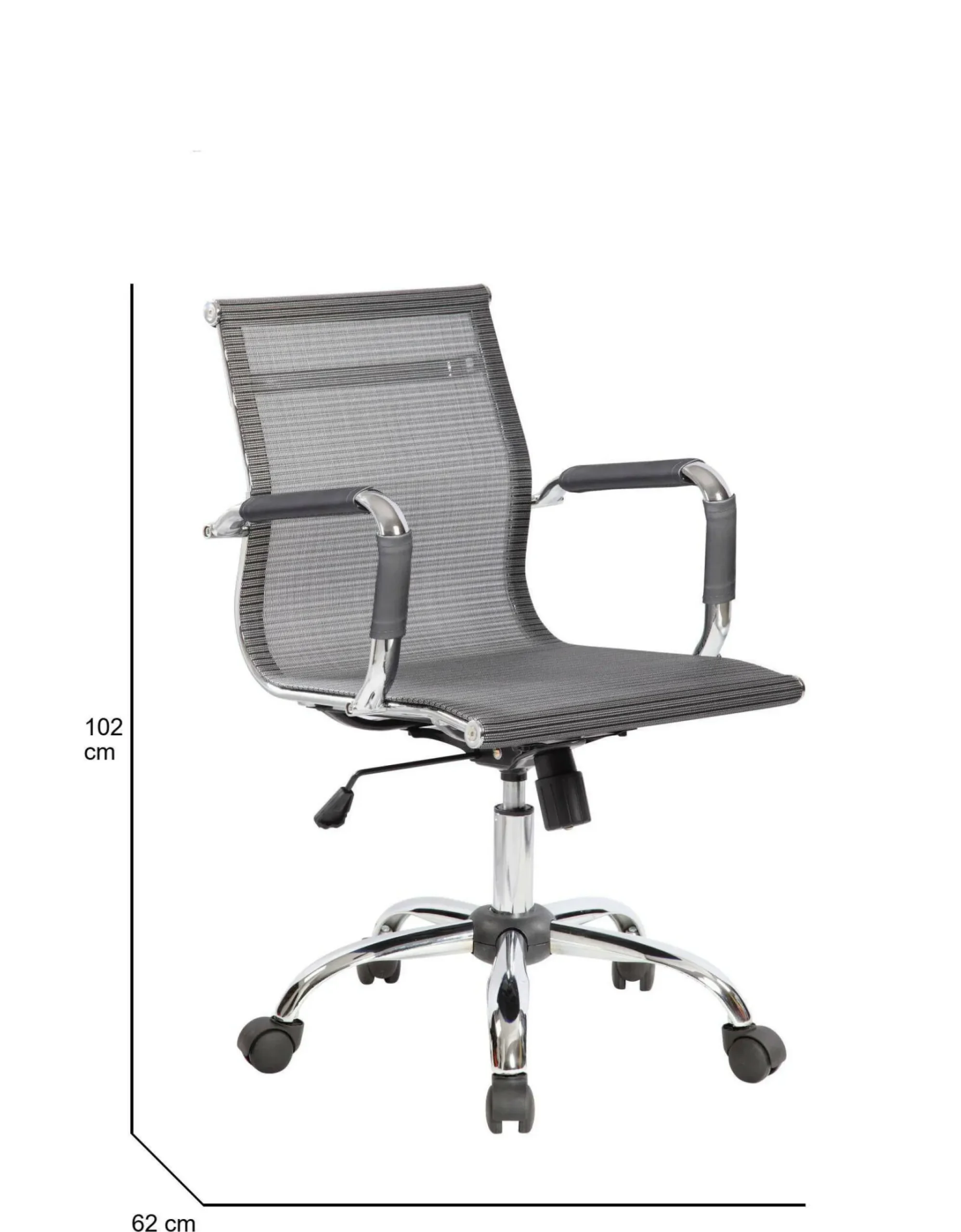 Sedia con ruote Dmannin, , 62x54h92/102 cm<Dmora Online