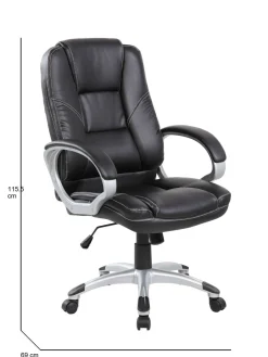 Sedia con ruote Dminell, 69x63h105/116 cm,<Dmora New