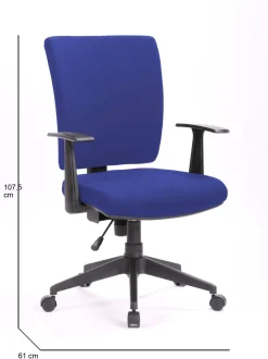 Sedia con ruote Eulalia, 61x65h98/108 cm,<Dmora Shop