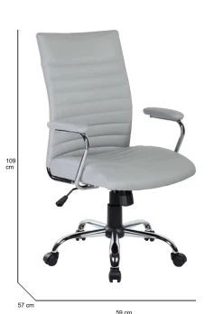 Sedia con ruote Gaspeite, 57x59h100/109 cm,<Dmora Shop