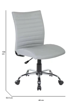Sedia con ruote Lia, 54x48h90/100 cm,<Dmora Clearance