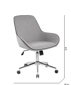 Sedia con ruote Luminosa, 66x59h98 cm,<Dmora Cheap