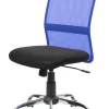 Sedia con ruote Maysak, 57x46h90/100 cm, Nero e Blu<Dmora Flash Sale