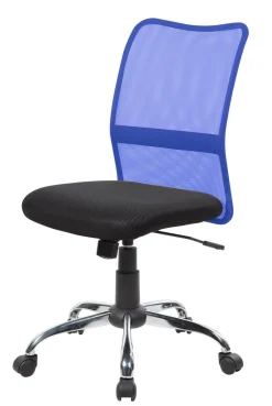 Sedia con ruote Maysak, 57x46h90/100 cm, Nero e Blu<Dmora Flash Sale