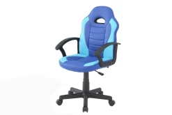 Sedia con ruote Miranda, 56x55h89/100 cm, Blu e Azzurro<Dmora Sale