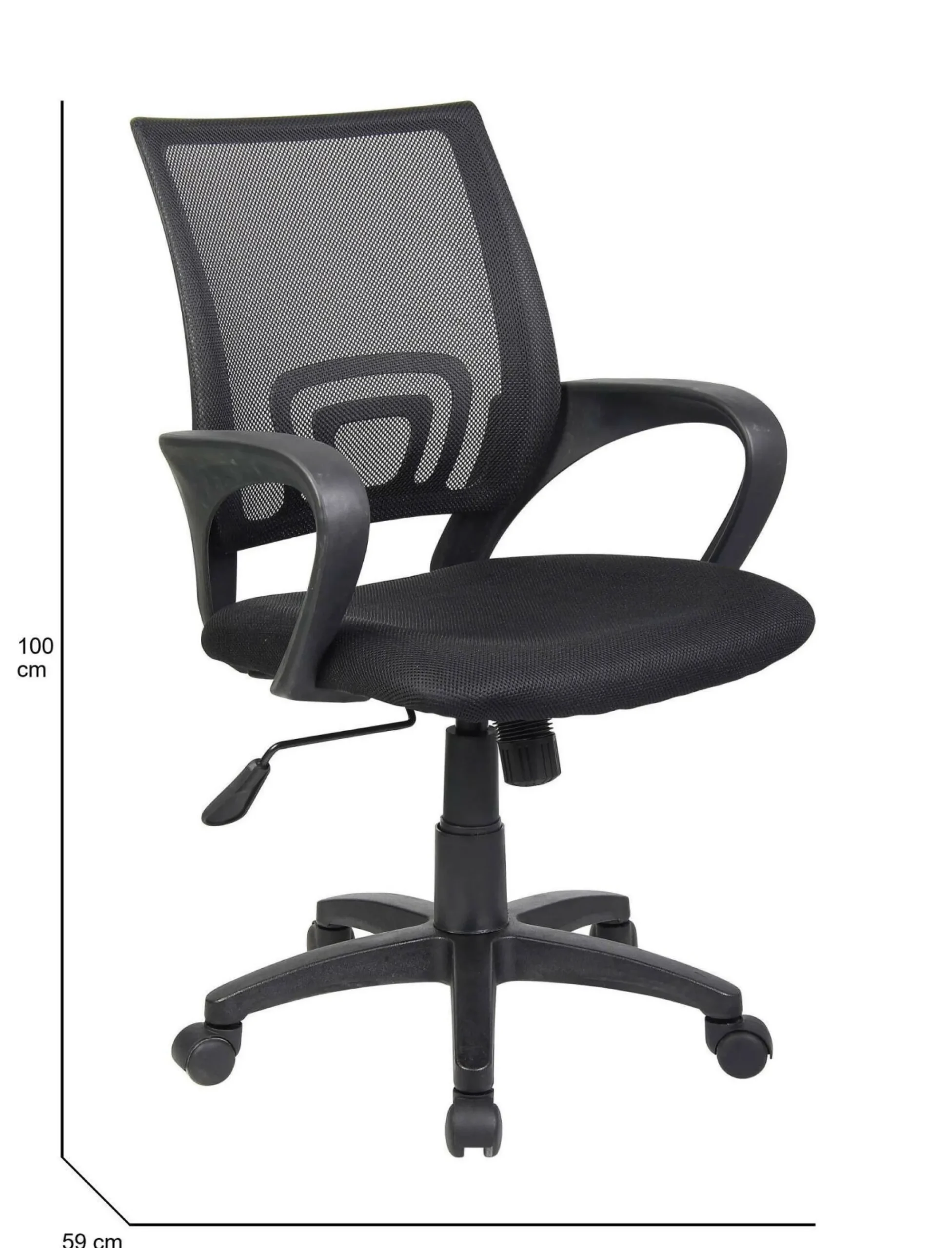 Sedia con ruote Reticolo, 59x54h90/100 cm,<Dmora Cheap
