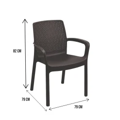 Sedia da esterno Anacleto, 54x60h82 cm,<Dmora Store
