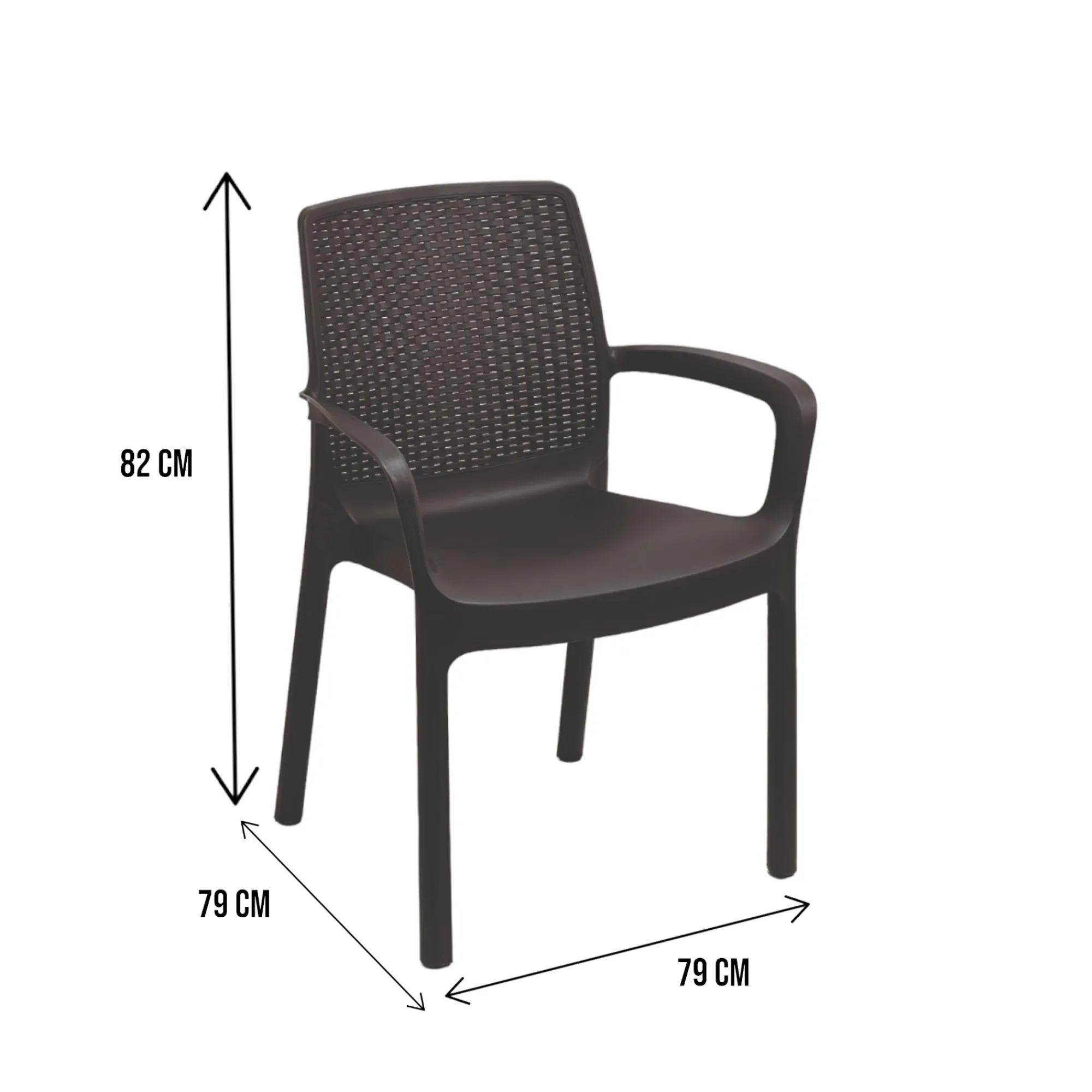 Sedia da esterno Damols, 54x60h82 cm,<Dmora Cheap