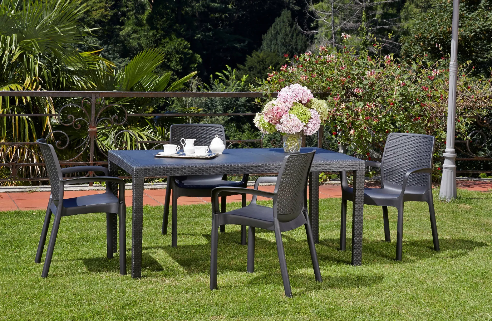 Sedia da esterno Damols, 54x60h82 cm,<Dmora Cheap