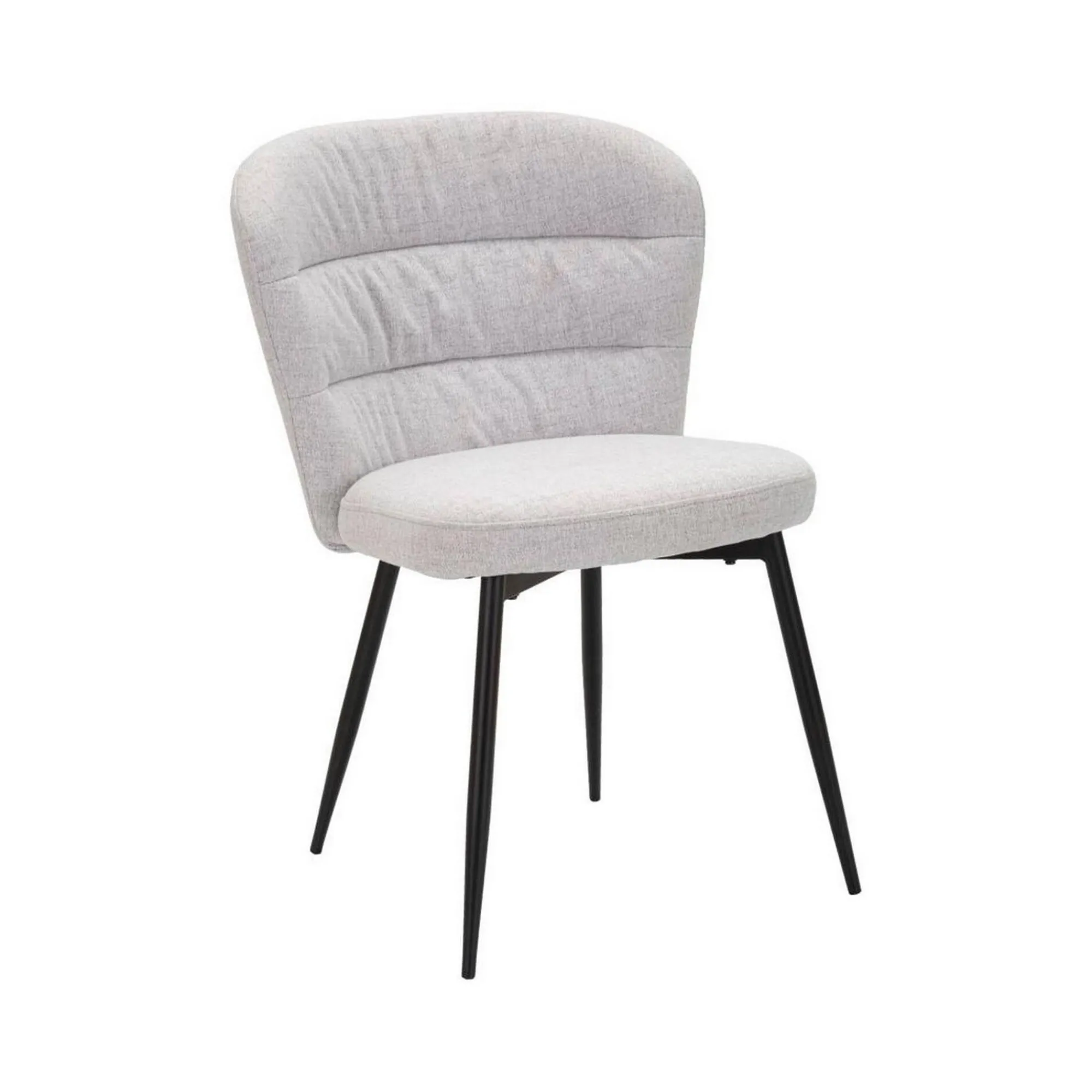 Sedia Leo, 58x61 h85 cm, Nero e Grigio<Dmora Cheap