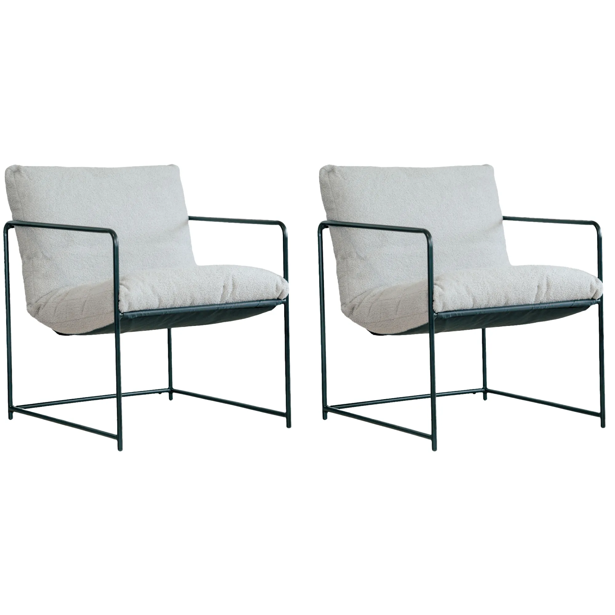 Set di 2 poltrone Appare, 61x67h75 cm,<Dmora Fashion