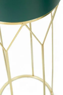 Set di 2 portavasi Parano, 23x23 h70 cm, Verde e Oro<Dmora Flash Sale