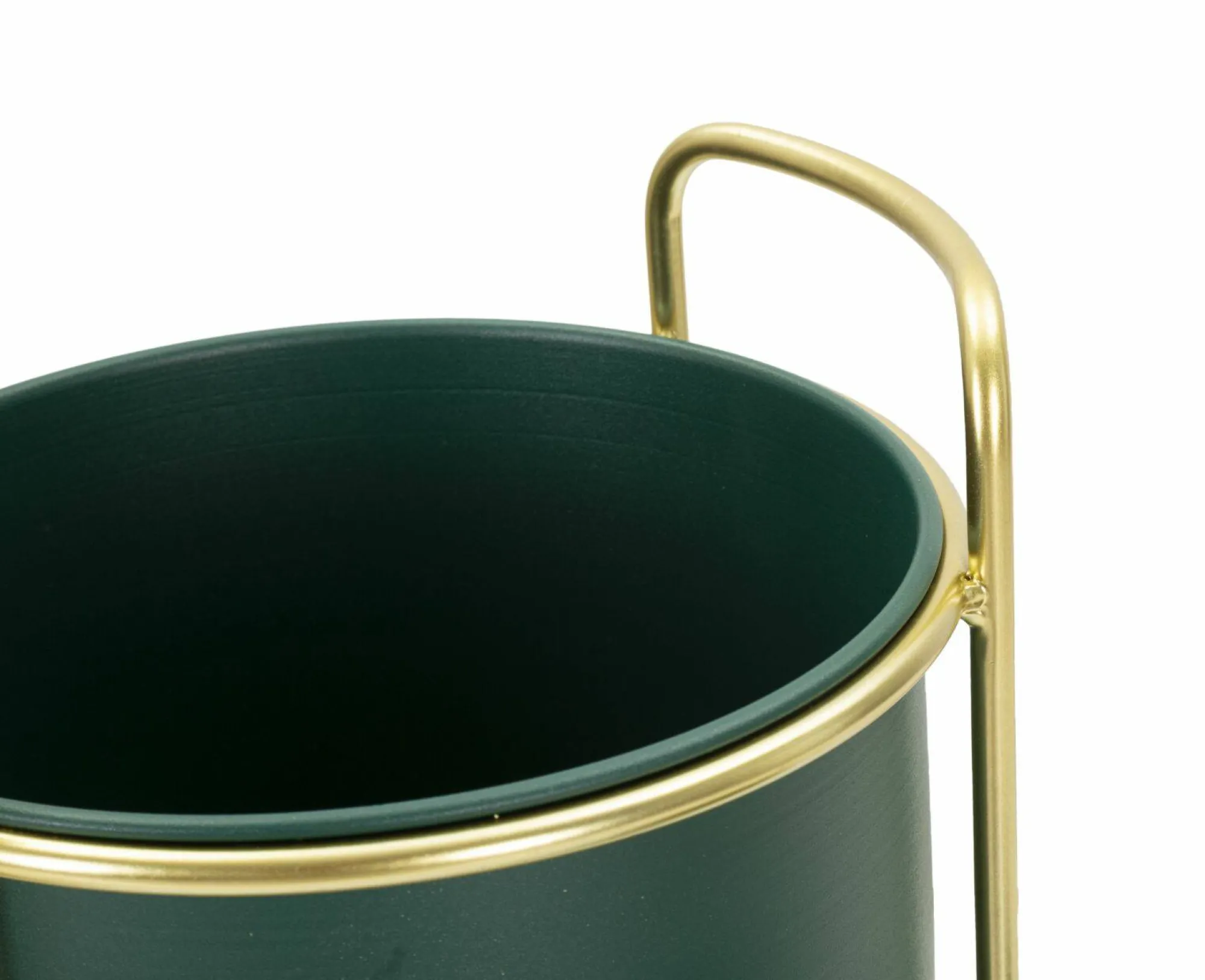Set di 2 portavasi Rangone, 24x24 h70 cm, Verde e Oro<Dmora Cheap