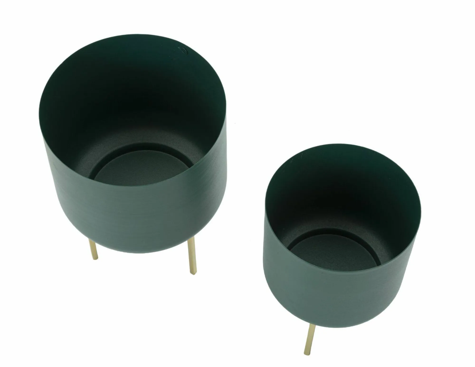 Set di 2 portavasi Subequo, 20x20 h29 cm, Verde e Oro<Dmora Fashion