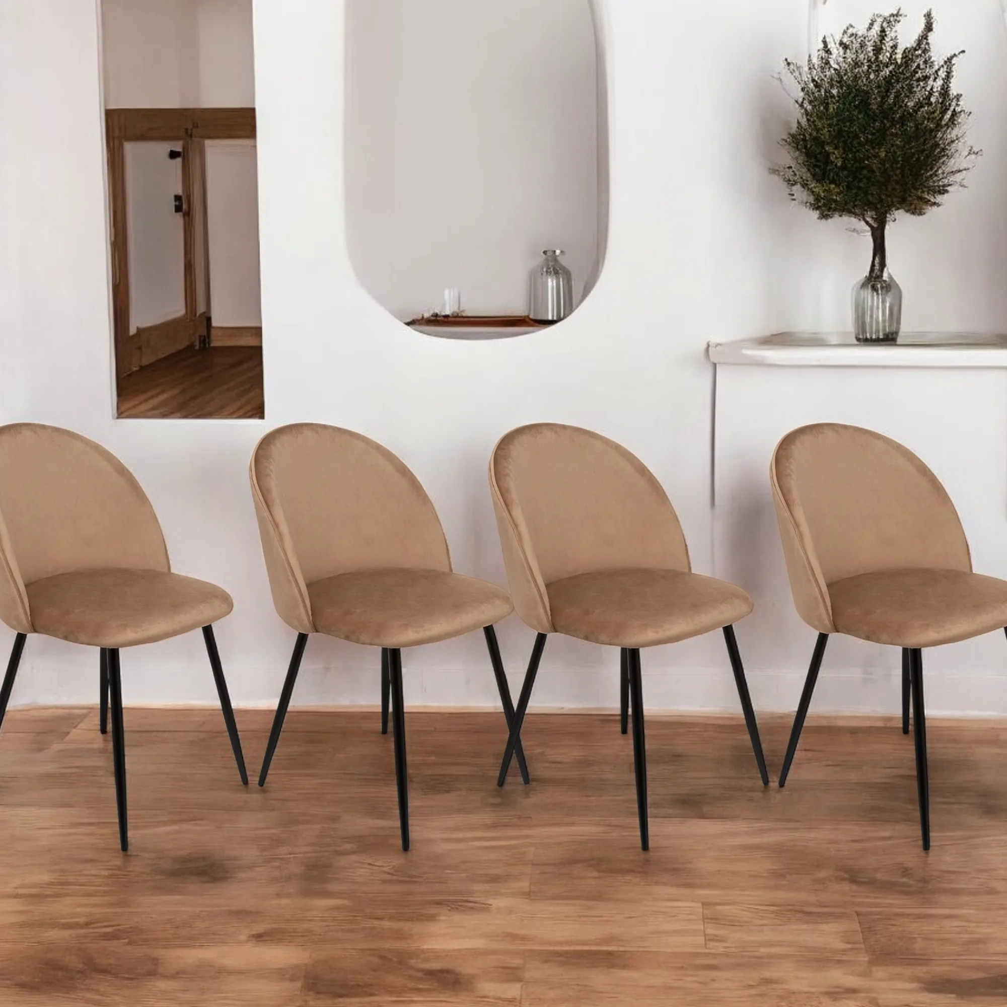 Set di 4 sedie Achito, 51x54h82 cm,<Dmora Best Sale