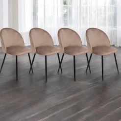Set di 4 sedie Achito, 51x54h82 cm,<Dmora Sale