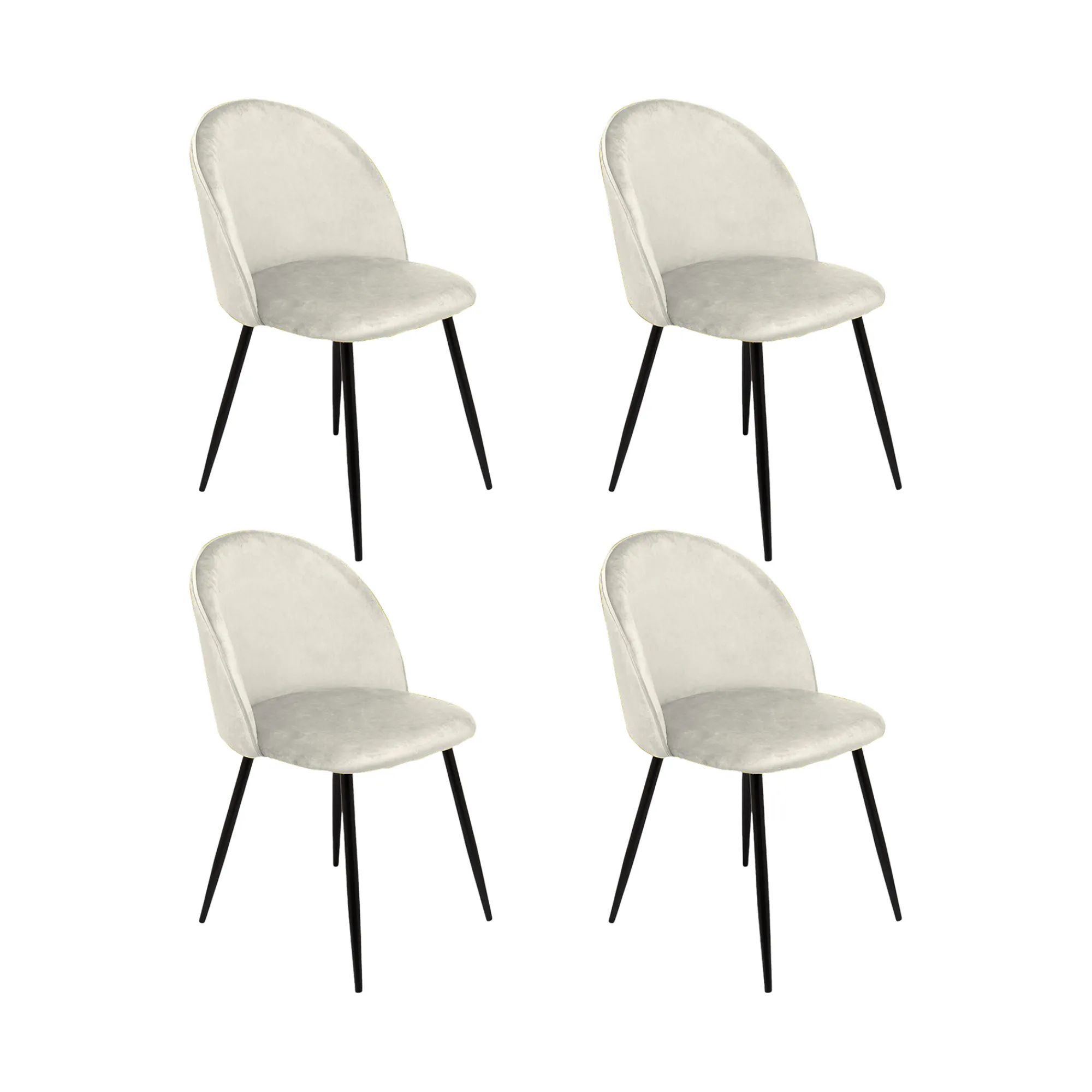 Set di 4 sedie Achito, 51x54h82 cm,<Dmora Best