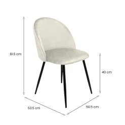 Set di 4 sedie Achito, 51x54h82 cm,<Dmora Best