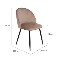 Set di 6 sedie Achito, 51x54h82 cm,<Dmora Sale