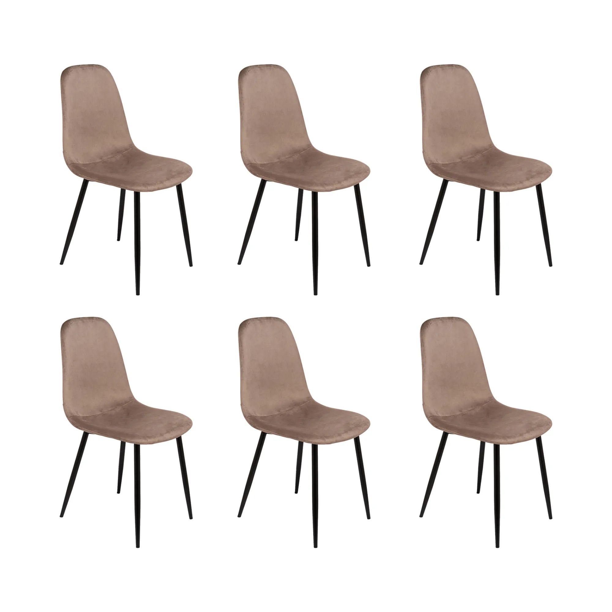 Set di 6 sedie Arter, 45x56h87 cm,<Dmora Flash Sale