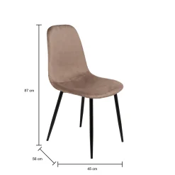 Set di 6 sedie Arter, 45x56h87 cm,<Dmora Flash Sale