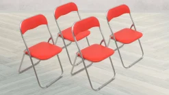 Set di 4 sedie pieghevoli Dgraf, 43x48h80 cm,<Dmora Hot