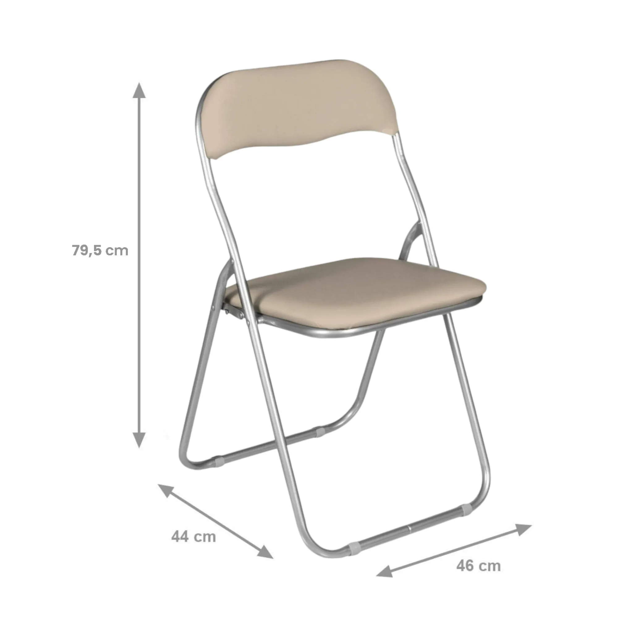 Set di 4 sedie pieghevoli Dgraf, 43x47h80 cm,<Dmora Flash Sale