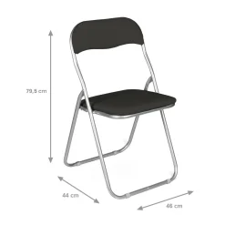 Set di 2 sedie pieghevoli Antenore, 43x47h80 cm,<Dmora Hot