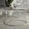 Set di 4 tavolini da salotto Cabiaglio, 70x70 h55 cm,<Dmora Clearance
