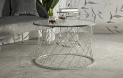 Set di 4 tavolini da salotto Cabiaglio, 70x70 h55 cm,<Dmora Clearance