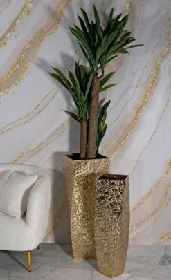 Set di 2 vasi Ritaldi, 34x34 h90 cm,<Dmora Cheap