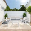 Set salotto da esterno Agnelo, 100% Made in Italy,<Dmora Cheap
