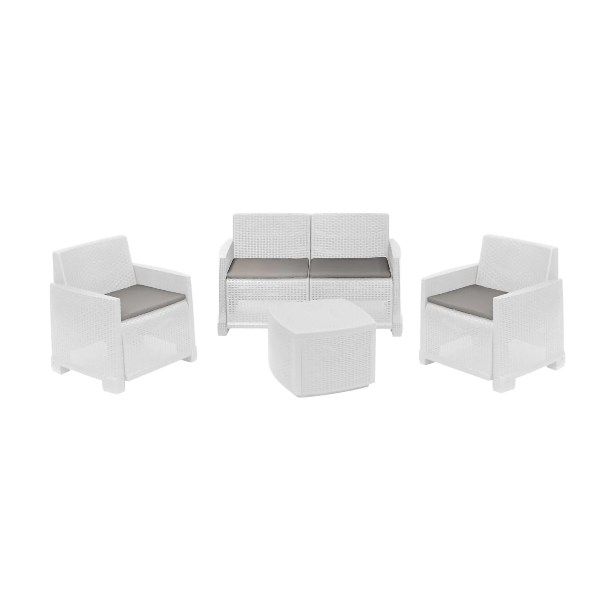 Set salotto da esterno Amer, 100% Made in Italy,<Dmora Clearance